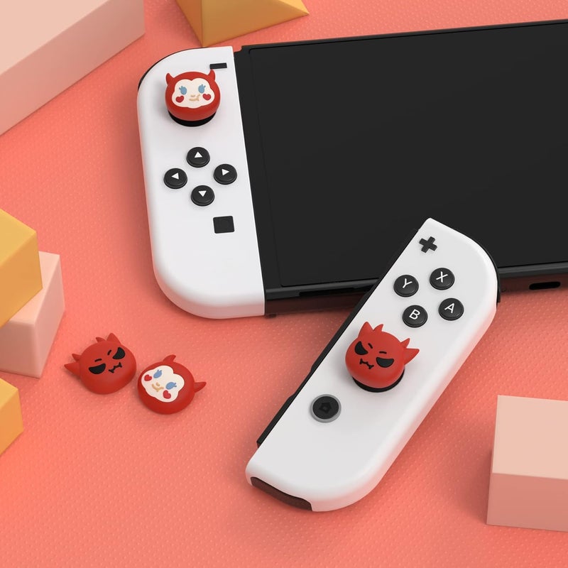 playvital Halloween Joystick Caps for Nintendo Switch, Thumbstick Grips for Switch Lite, Analog Cover for OLED Joycon Thumb Grip Caps - Little Devils - Image 2